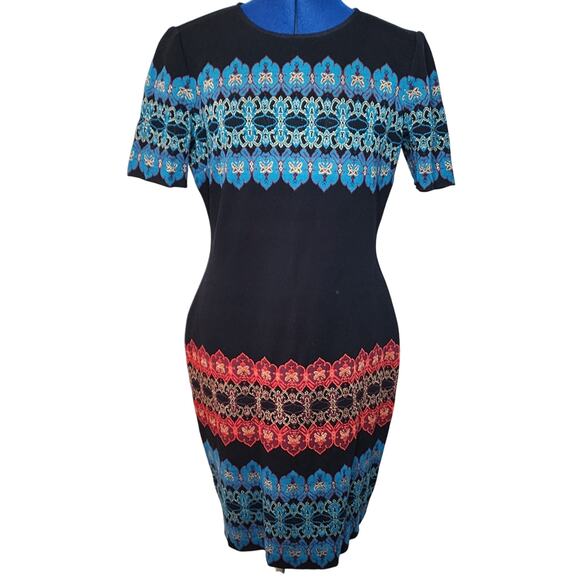 St. John Dresses & Skirts - St. John Printed Short-Sleeve Shift Dress, Size 8